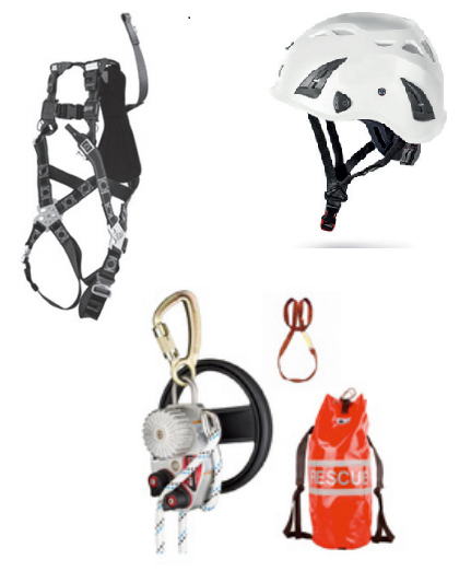PSA, Helme + Höhensicherungsgerät